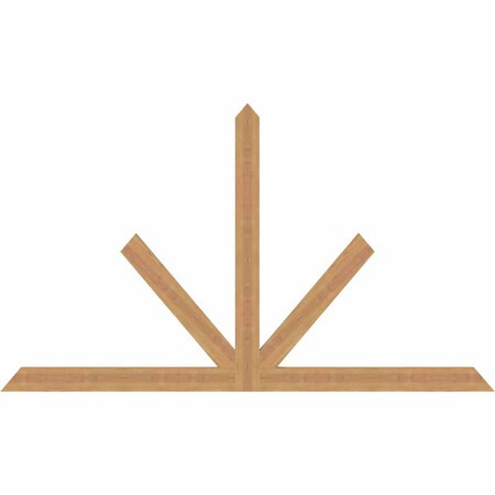 Ekena Millwork Saratoga Timber Gable Bracket, Western Red Cedar, 72"W x 42"H x 1 1/2"D x 3 1/2"F, 14/12 Pitch GBW072X42X0204SAR00SWR